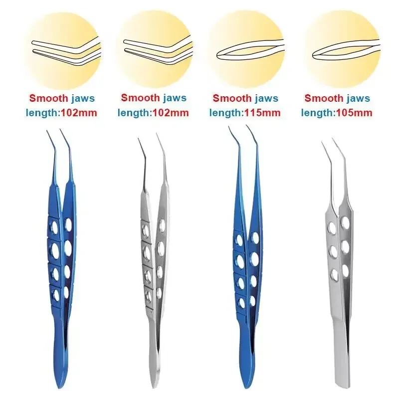 Autoclavable Lens Implantation Forceps Mcpherson Lens Forceps Titanium Alloy/Stainless Ophthalmic Surgical Tool