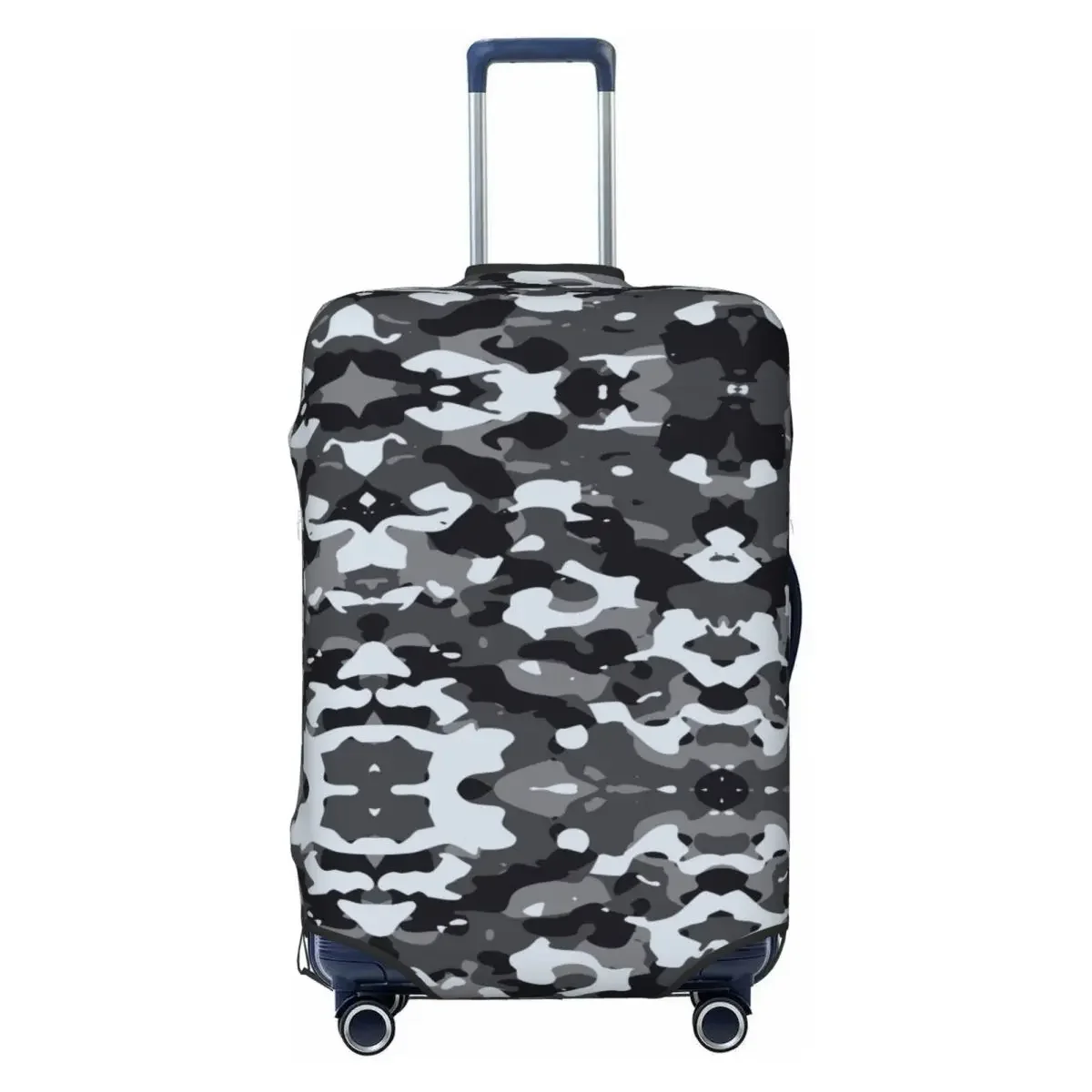 

Custom Black Modern Military Camouflage Camo Style Luggage Cover Elastic Travel Suitcase Protective Covers Suit For 18-32 inch