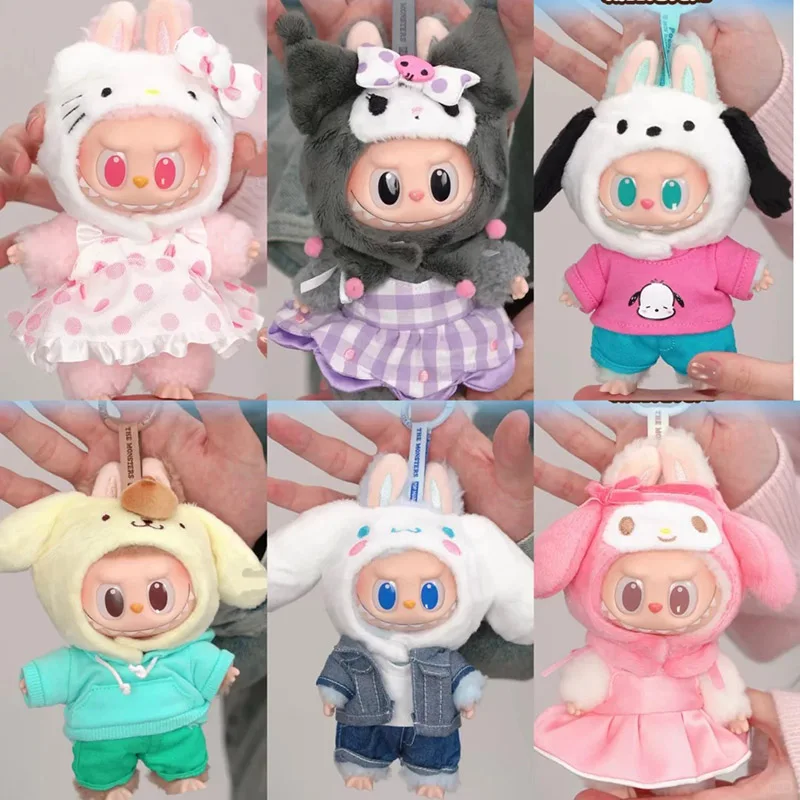 

POPMART THE MONSTERS SANRTO Series: Слепая коробка-сюрприз, виниловая плюшевая кукла, фигурка-украшение, подарок на Хэллоуин