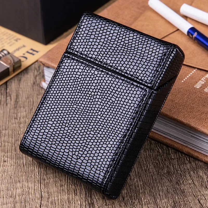 

PU Leather Cigarette Case For Tobacco Storage Box Holder For Holding Up To 20 Cigar Protective Cover Lighter Sleeve Gadgets