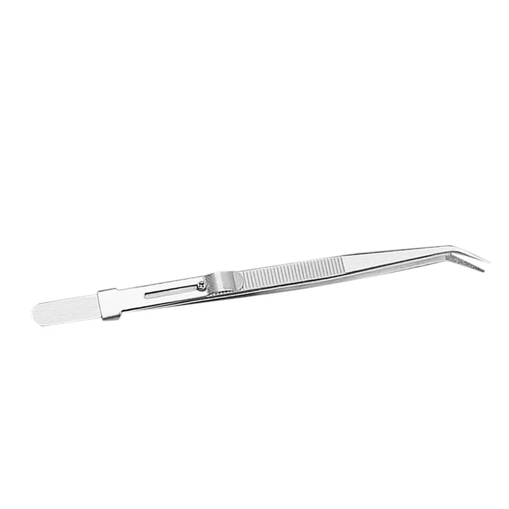 Stainless Steel Tweezers Ergonomic Precision Jewelry Making Tool Anti-Static Non-Slip Premium Long Tip for Electronics Lab Craft
