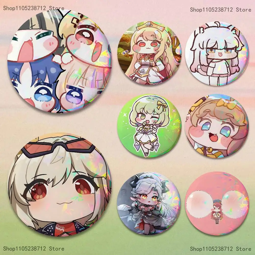 

Cute Game T-Trickcal Button Lapel Anime Pin Badges Brooch Jewelry Decoration Gift 25mm 32mm 44mm 58mm 75mm