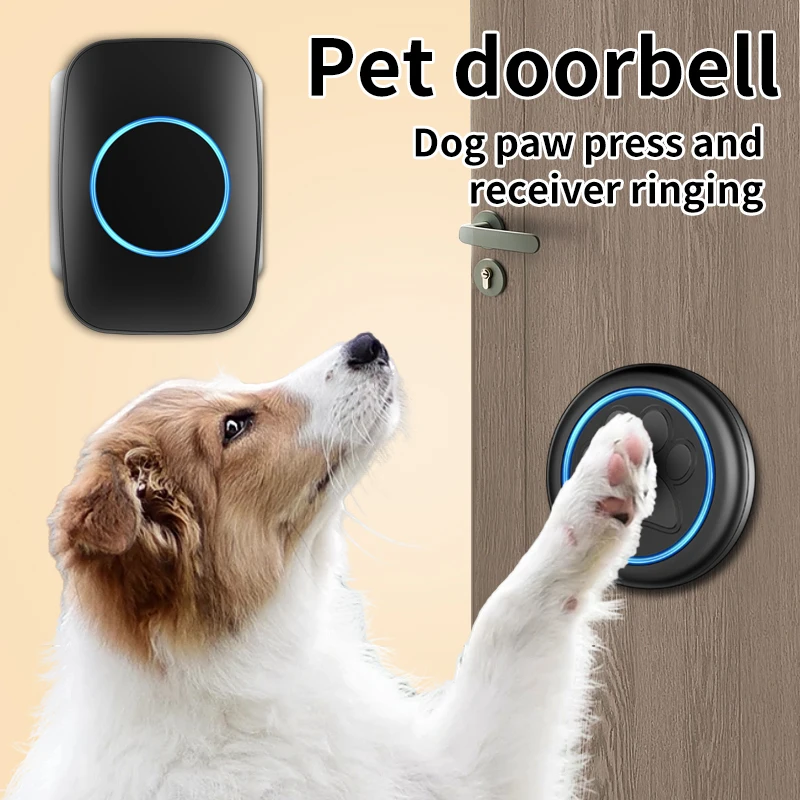 

CACAZI Dog Bell for Potty Training Wireless Pet Bell Operating At 1000 Feet Touch Buttons Bells for Dog Training To Go Outside