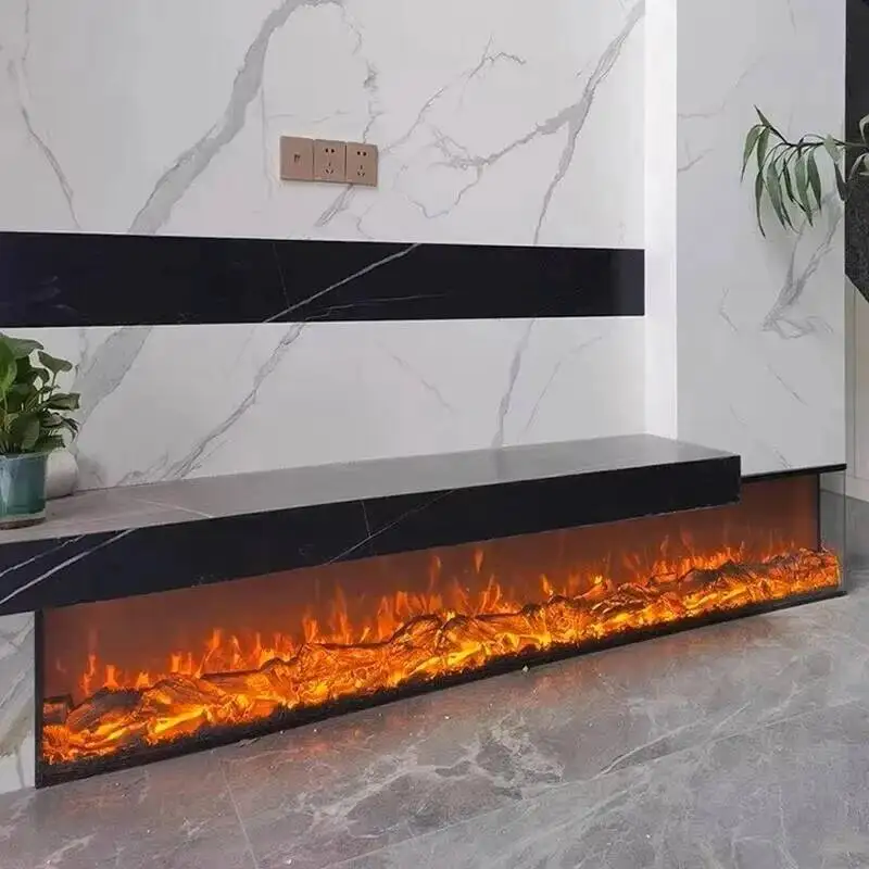 Embedded Fake Fire TV Fireplace Home Living Room Indoor Decorative Cabinet Fireplaces Simulated Flame Heater i