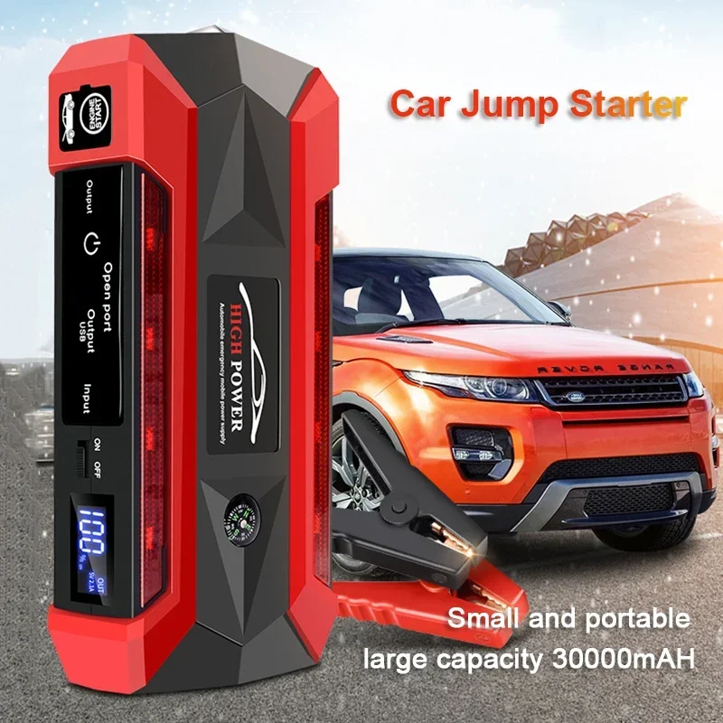 4000A Start Power Bank 30000 мАч Jump Starter Автомобильный усилитель Внешний аккумулятор 12 В Пусковое устройство для бензинового дизельного Powerbank