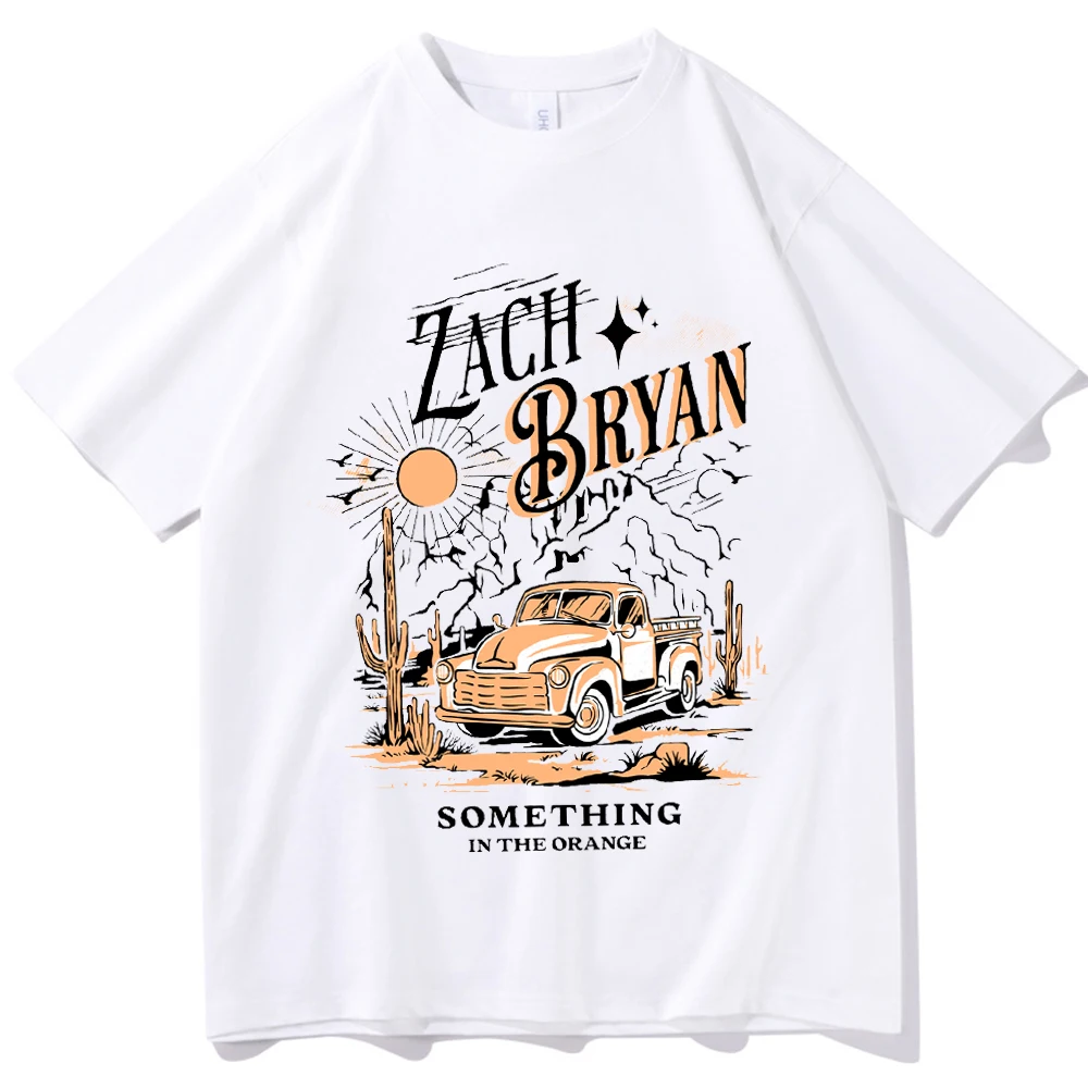 Zach Bryan Shirt Something In The Orange Shirt Zach Bryan Album Shirt Fan Gift for Her Him Unisex O-Neck Short Sleeve Shirts