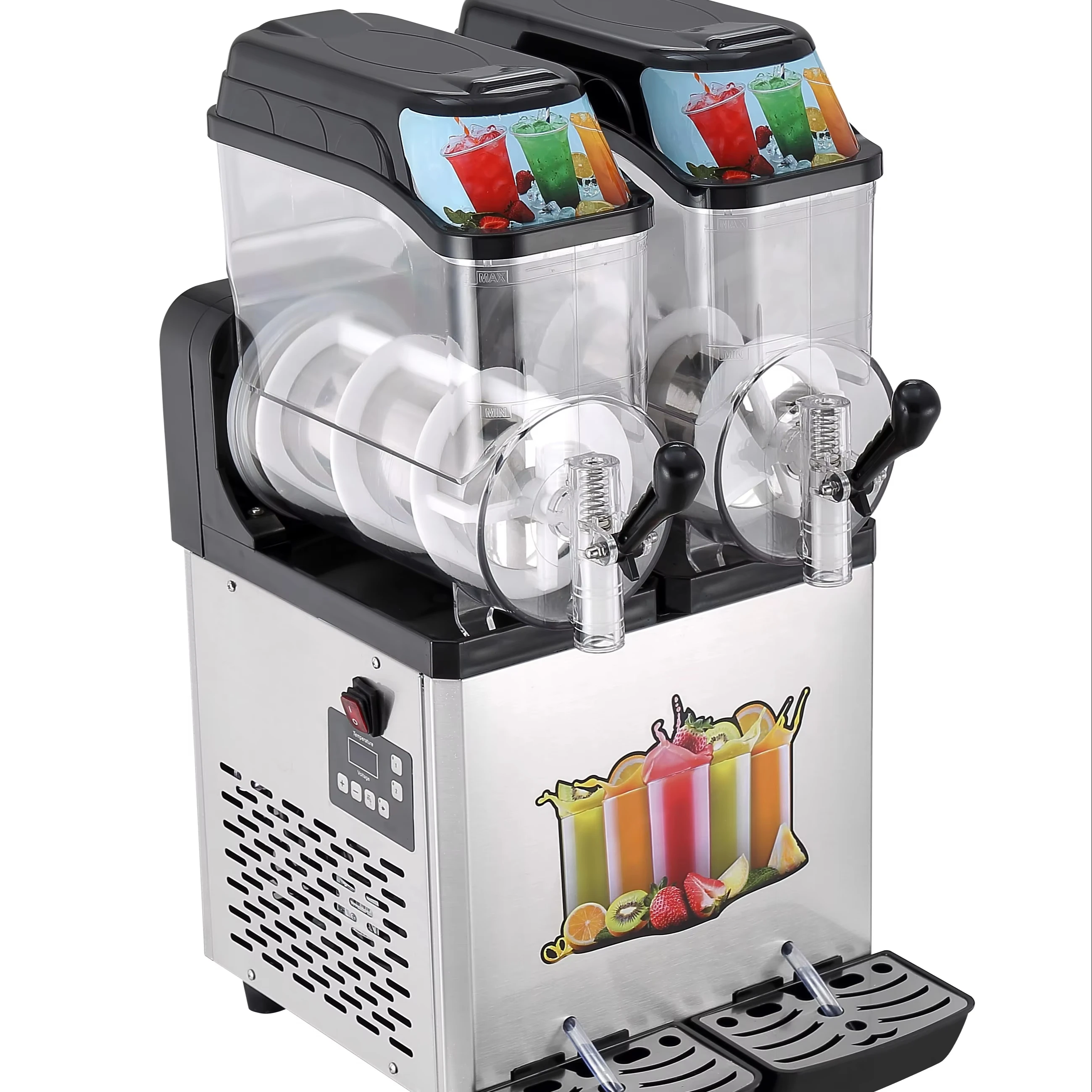 

Double Cylinder Snow Melting Machine Commercial Milk Tea Shop Cafeteria Double Cylinder Snow Melting Machine