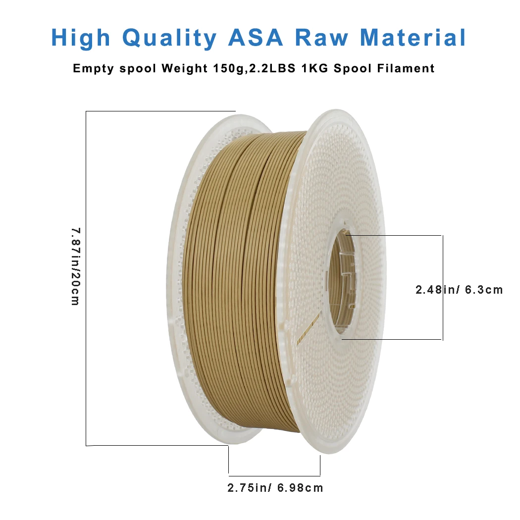 Likesilk ASA Filament 1.75mm 1kg ASA خيوط طابعة ثلاثية الأبعاد، مقاومة للحرارة والطقس - خيوط تلوين ASA ثلاثية الأبعاد مثالية للطباعة #2