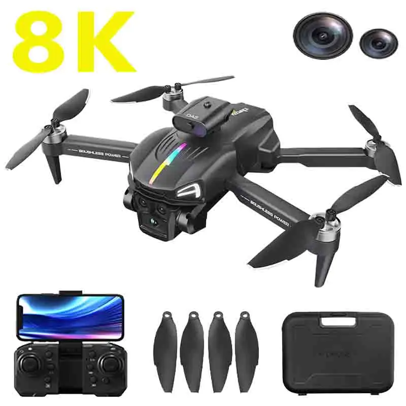 

C15 Pro Brushless Drone 4k Profesional 8K HD Dual Camera Obstacle Avoidance Aerial Photography Foldable Quadcopter RC Helicopter