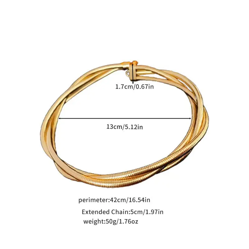 Alloy Three-layer Snake Chain Necklace Temperament Women's Collarbone Chain Jewelry Wholesale