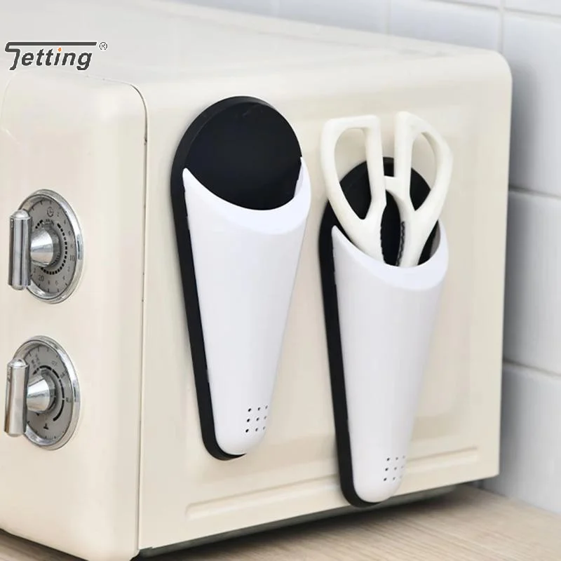 Refrigerator Magnetic Suction Storage Box Scissor Storage Case With Drain Hole Fridges Shears Organizer Scissors Holder
