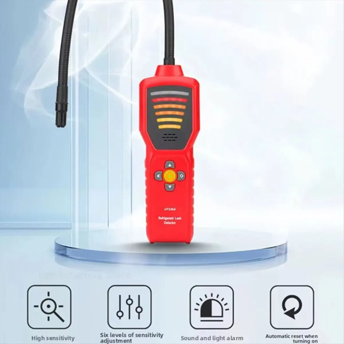 UT336A Refrigerant Leak Detector Cfcs Hcfcs Hfcs Leakage Tester for Air Conditioning Automobile Refrigerator Maintenance