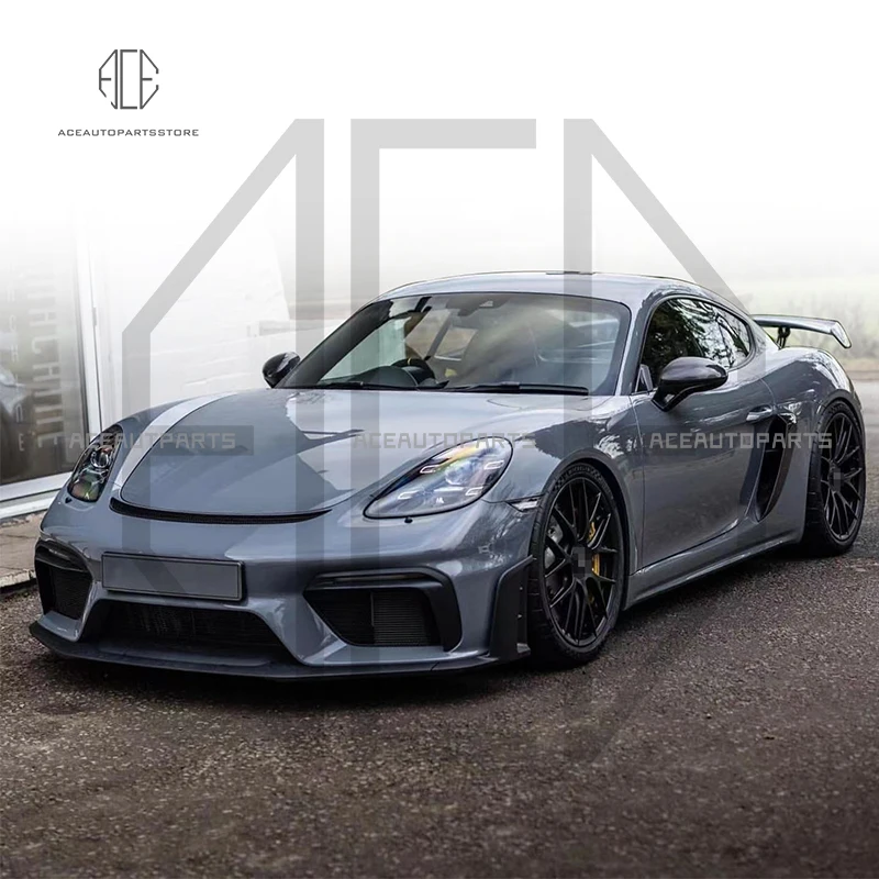 

Car Body Parts For 718 Body Kit Upgrade GT4 Style Front Bumper Rear Bumper Exhaust 718 GT4 Body Kits PP Material