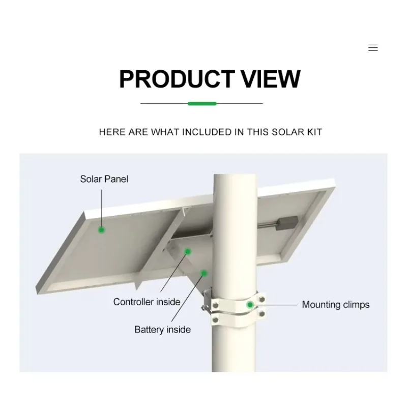 

Solar Energy Security PWM Controller Lithium-ion Battery Mono Solar Panel System Photovoltaic Power Monitoring System