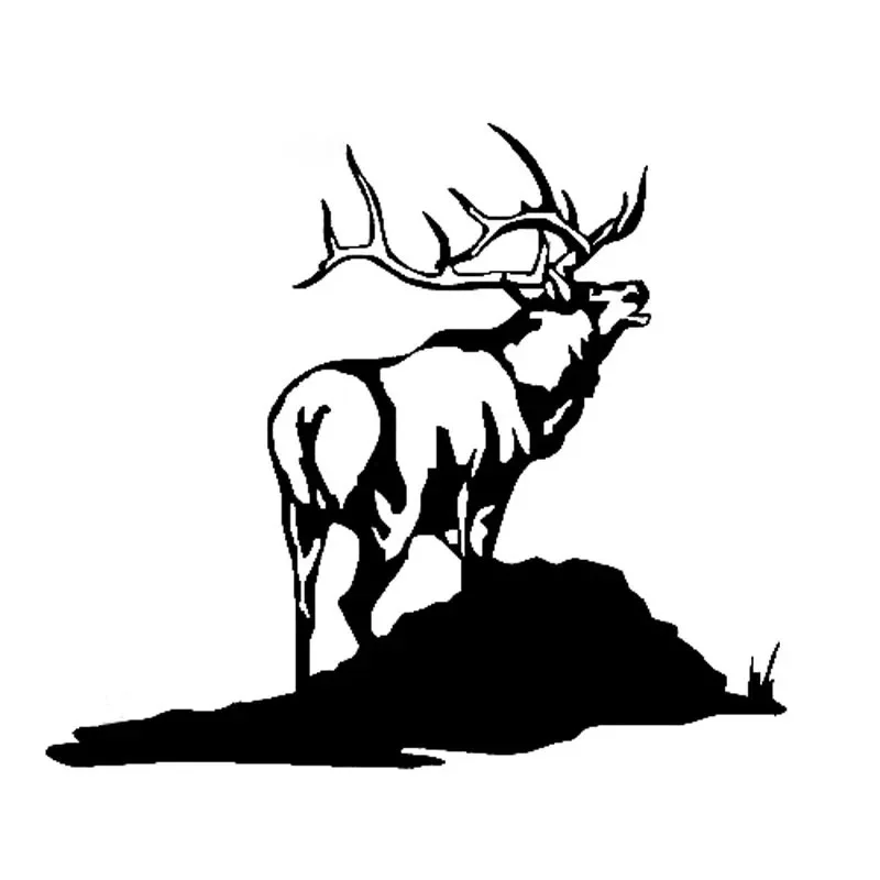 Car Stickers Interesting Deer Stand for Mountains Vinyl Decals Car Motorcycle Bumper Body Rear Window Decorative Decals,18*15CM