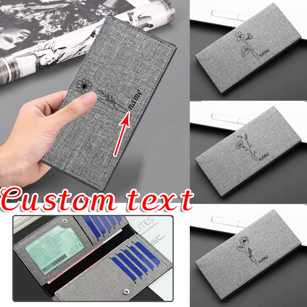 

Персонализированный кошелек с именем, кошелек для монет, кошельки для хранения кредитных карт, модная женская сумка для денег, свободная сумка-органайзер для мелочи