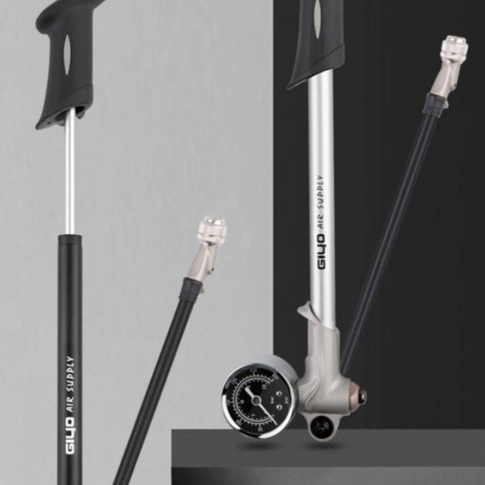 

High Pressure Bike Pump Shock Fork Use Bike Pump Portable Air Compressor Compact Size Mini Air Compressor for Cycling