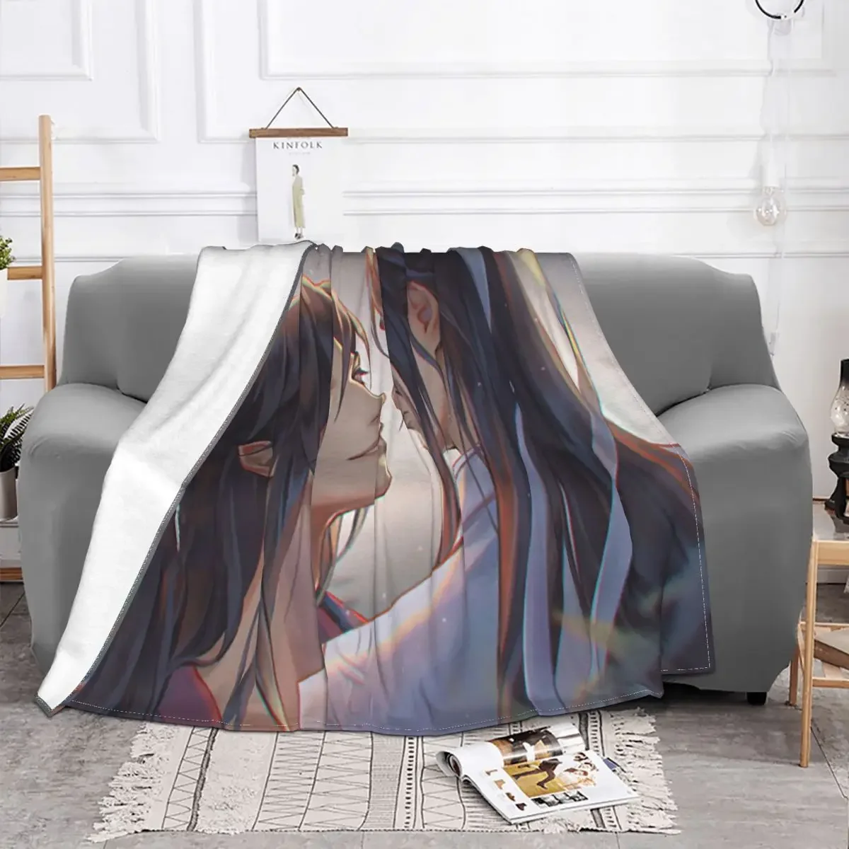 Mo Dao Zu Shi Blankets Flannel Print Anime Homosexual Corruption Weiying Soft Throw Blanket for Bedding Car Bedspreads