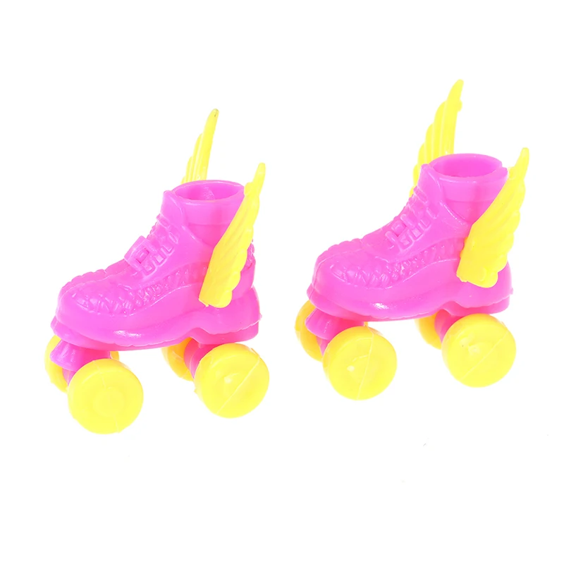 4PCS Decorative Roller Skate Fancy Doll Shoes headset helmet For  Kids