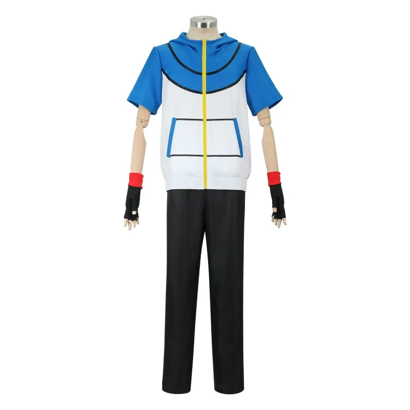 New Arrival Anime PM Cosplay Costume Ash Ketchum Cos Outfits Monster Gloves Cap Suit Children's Day Stage Performance Clothing