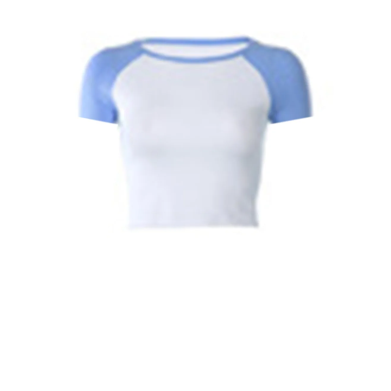 Women's Short Sleeves T-Shirt, Sexy Contrast Color, Basic, SolidNaked  Suit Versatile T-Shirt, Spring, Summer, New Fashion, 2023