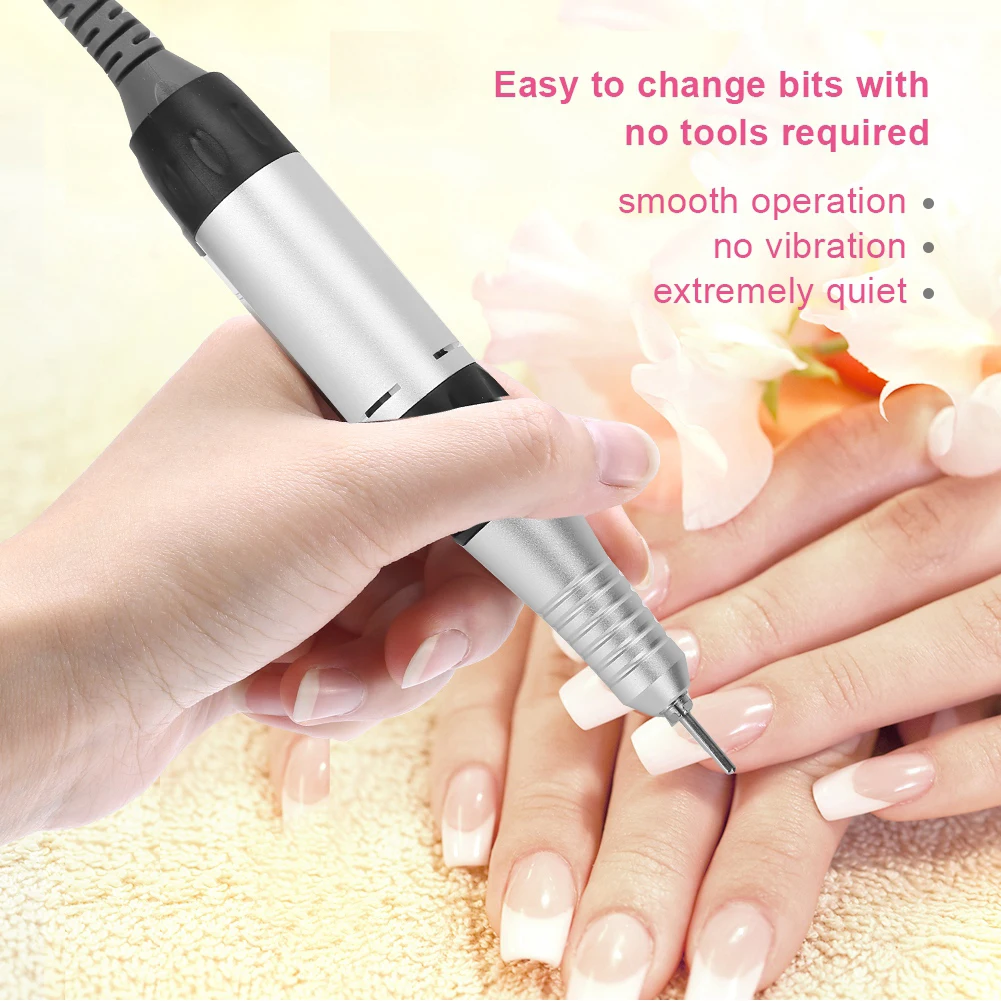 เครื่องทำเล็บมือและเล็บเท้า TMISHION รุ่น Professional 30000 รอบต่อนาที ด้ามจับสว่านไฟฟ้าสำหรับเครื่องทำเล็บไฟฟ้า