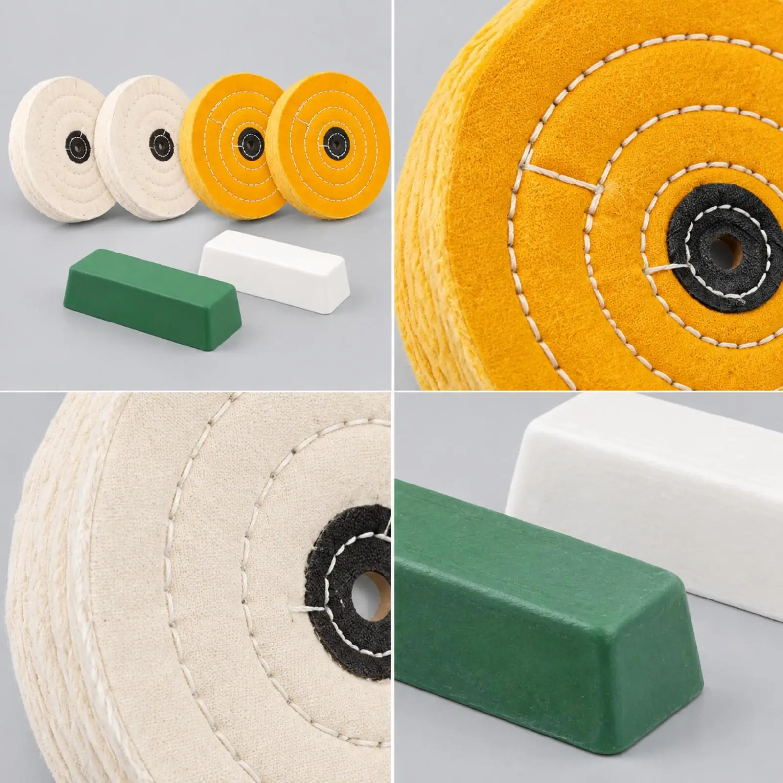 Cotton Cloth Polishing Wheel with Mounting Hole for Jade Jewelry Metal Detailing