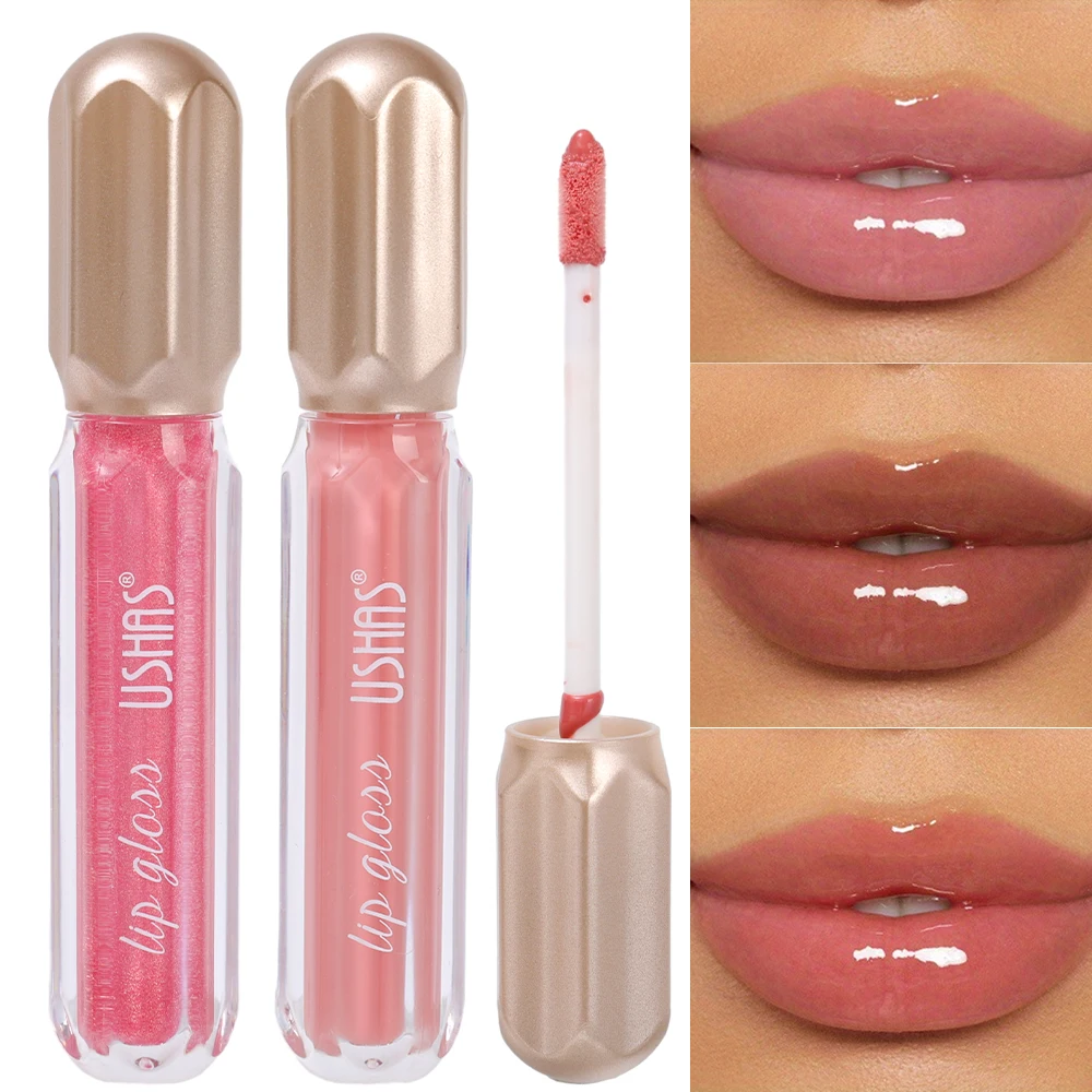 Glitter Pearlescent Lip Gloss Moisturizing Lasting Non-Stick Cup Sexy Shimmer Shine Red Liquid Lipsticks Women Makeup Cosmetics