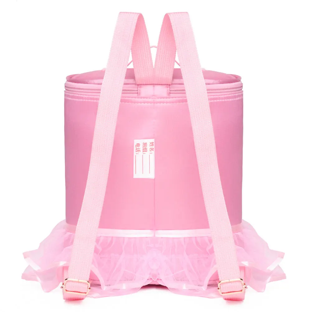 

Ballet Dance Pink Nylon Storage Bag for School Bag Schoolbag Adjustable Strap Double Shoulder Pack