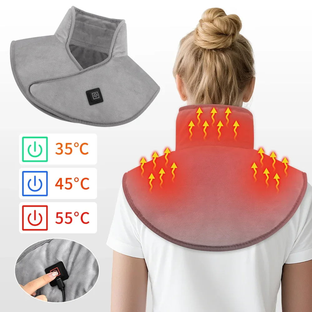 

35 ° С-55 ° Зимняя электрическая грелка-шаль для плеч и шеи, электрические грелки-накладки для плеч, домашние обогреватели, 3 режима нагрева