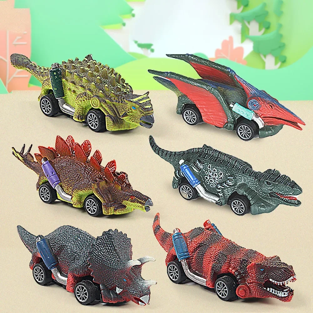 

Dinosaur Pull Back Car Toys for Boys Girls Stegosaurus Triceratops Pterosaur Dinosaur Model Inertial Vehicle Children's Toys Car