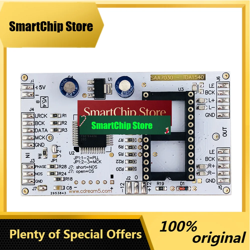 SmCpSAA7030 Drive Module Support I2S 256fs 384fs Input For TDA1540 DAC Board