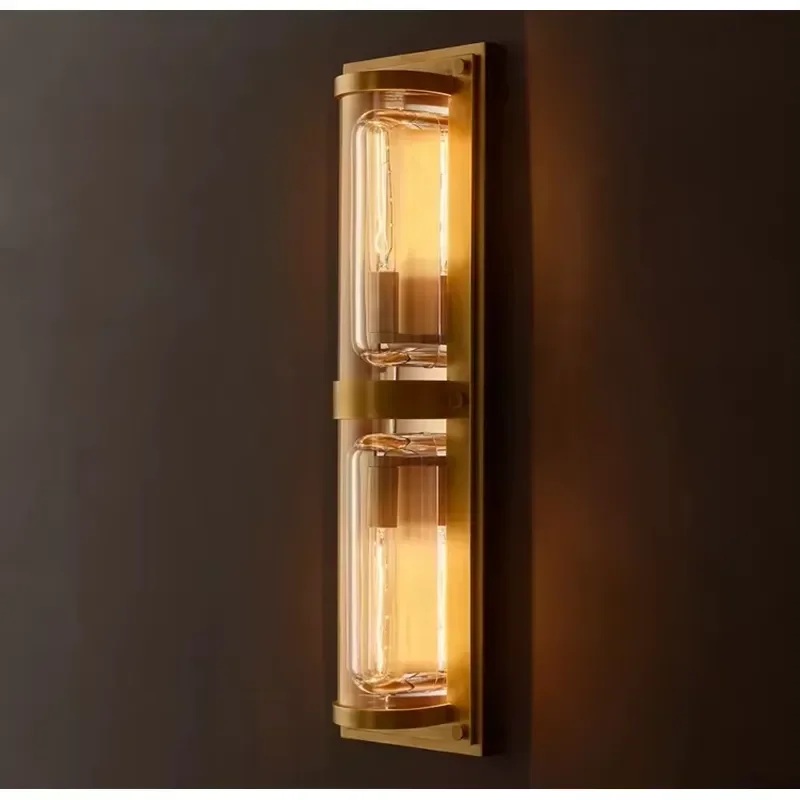 Hot Sale Home Indoor Wall Lighting Copper Modern Bedroom Wall Light Savile Round Linear Sconce for Living Room