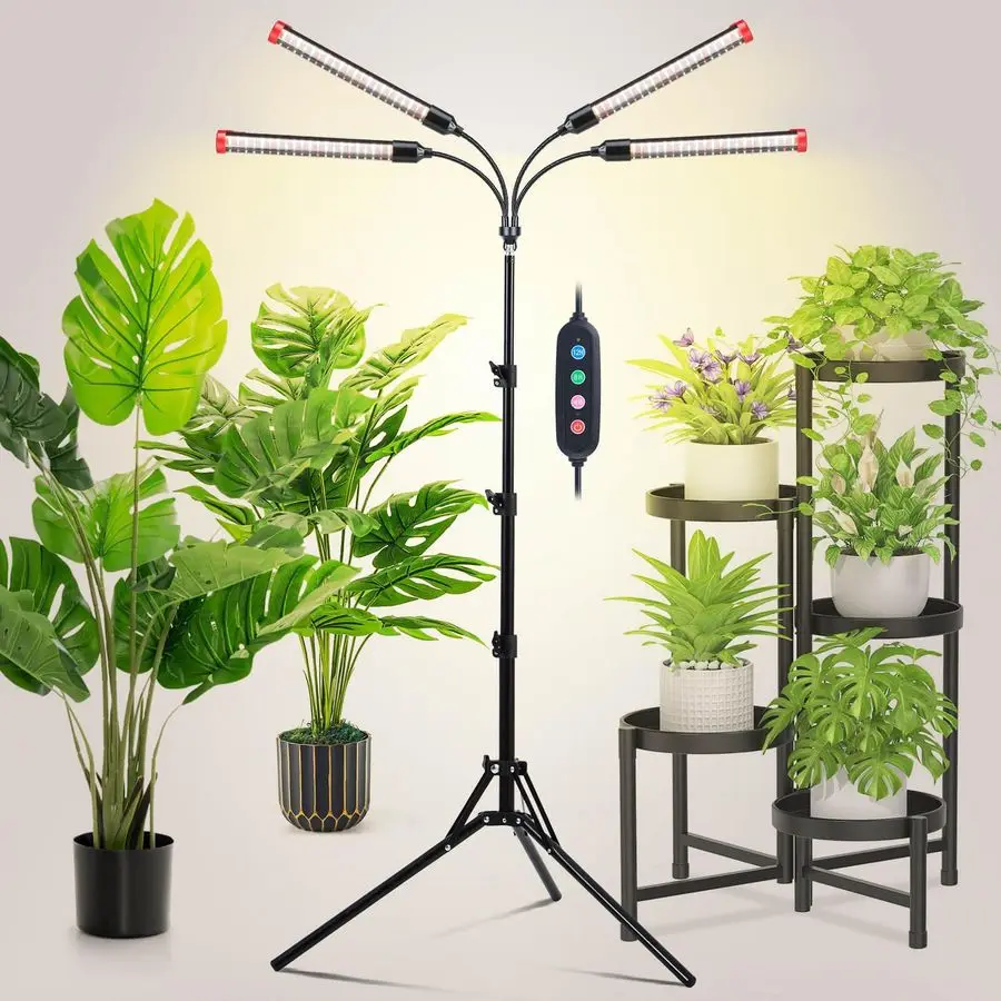 

Light with Stand and Timer 4,8,12 Hr, 36 Watt Standing Tall Plant Light for Bonsai Tree, Seed Starting, 2464 Adjustable Tripod S