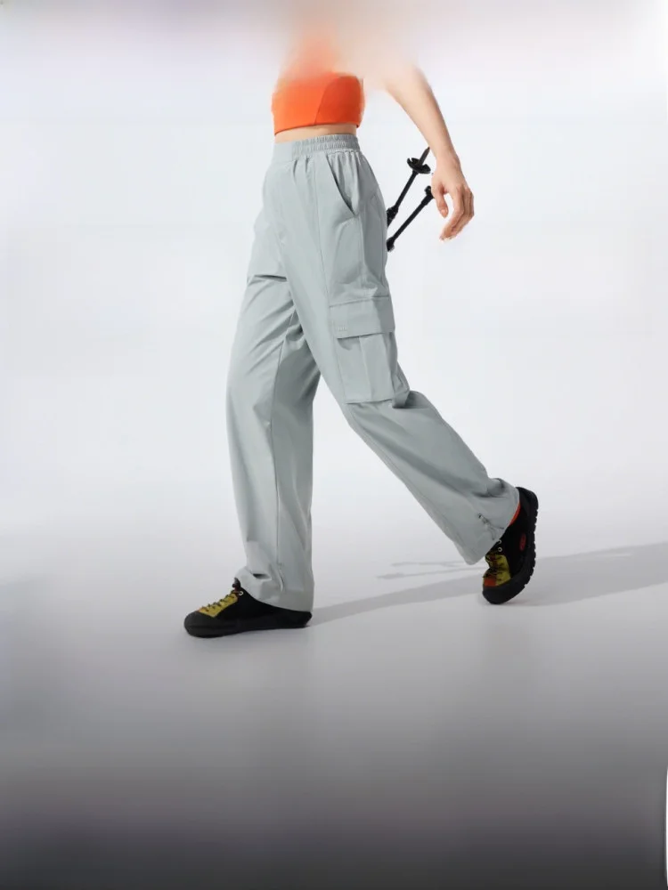 

Women's Summer Thin Workwear Pants Breathable Qui Dry Hiking Sports Casual Straight Leg Pants Nylon Spandex Cosite Fiber