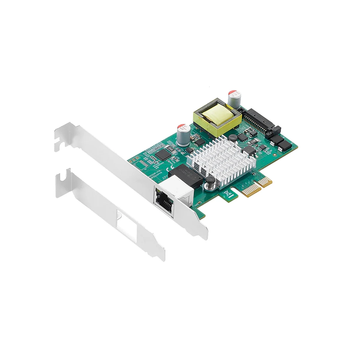 AT87-PCIE to 2.5G POE Gigabit Card Single Port RJ45 Gigabit PCIe X1 PoE+ Ethernet Network Card Frame 802.3At I225 Chip