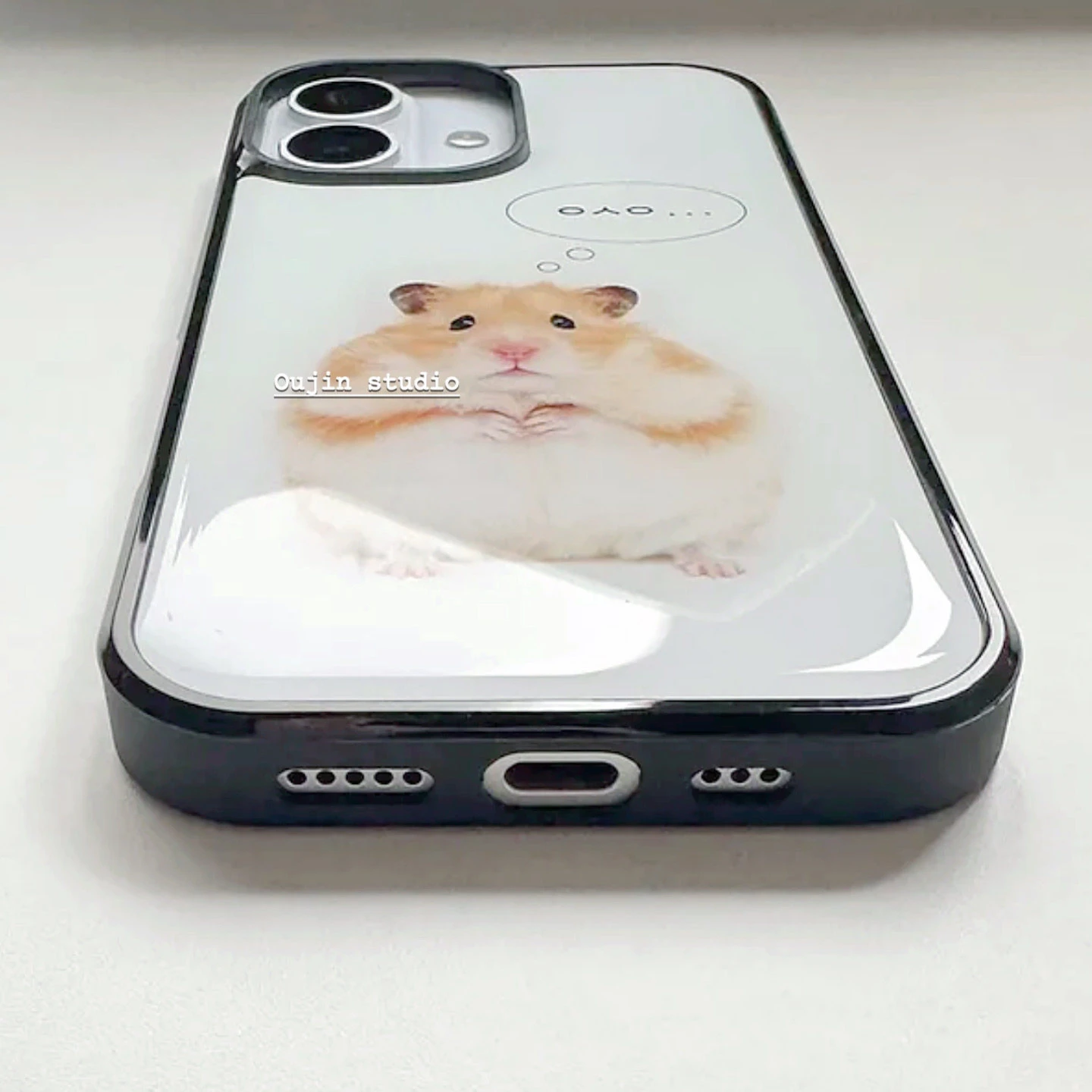 Korean Ins Fat Guinea Pig Y2K Phone Case For Samsung S23 FE S24 Plus S26 Ultra S25 Edge Anti Drop Silicone Back Glossy Cover