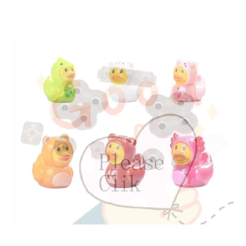 【HG】Animal Costume Mini Resin Duck Figurine Set – 6-Pack Cute Micro Landscape Decor for Desktop & DIY Crafts