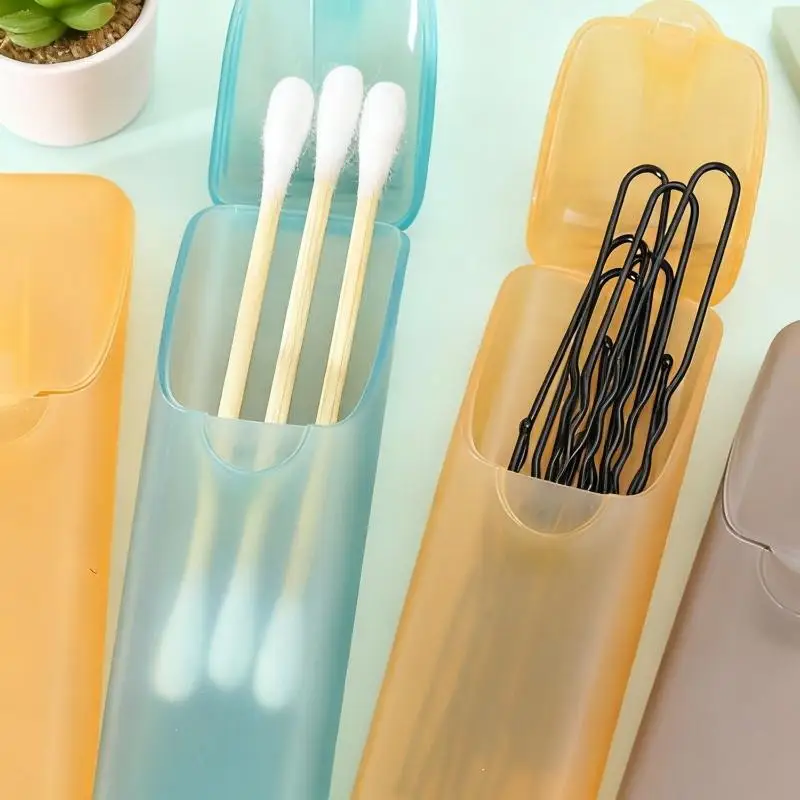 Mini Travel Organizer Boxes PP Plastic Pill Case Floss Cotton Swab Container Toothpick Dispenser Capsule Storage Box Dustproof