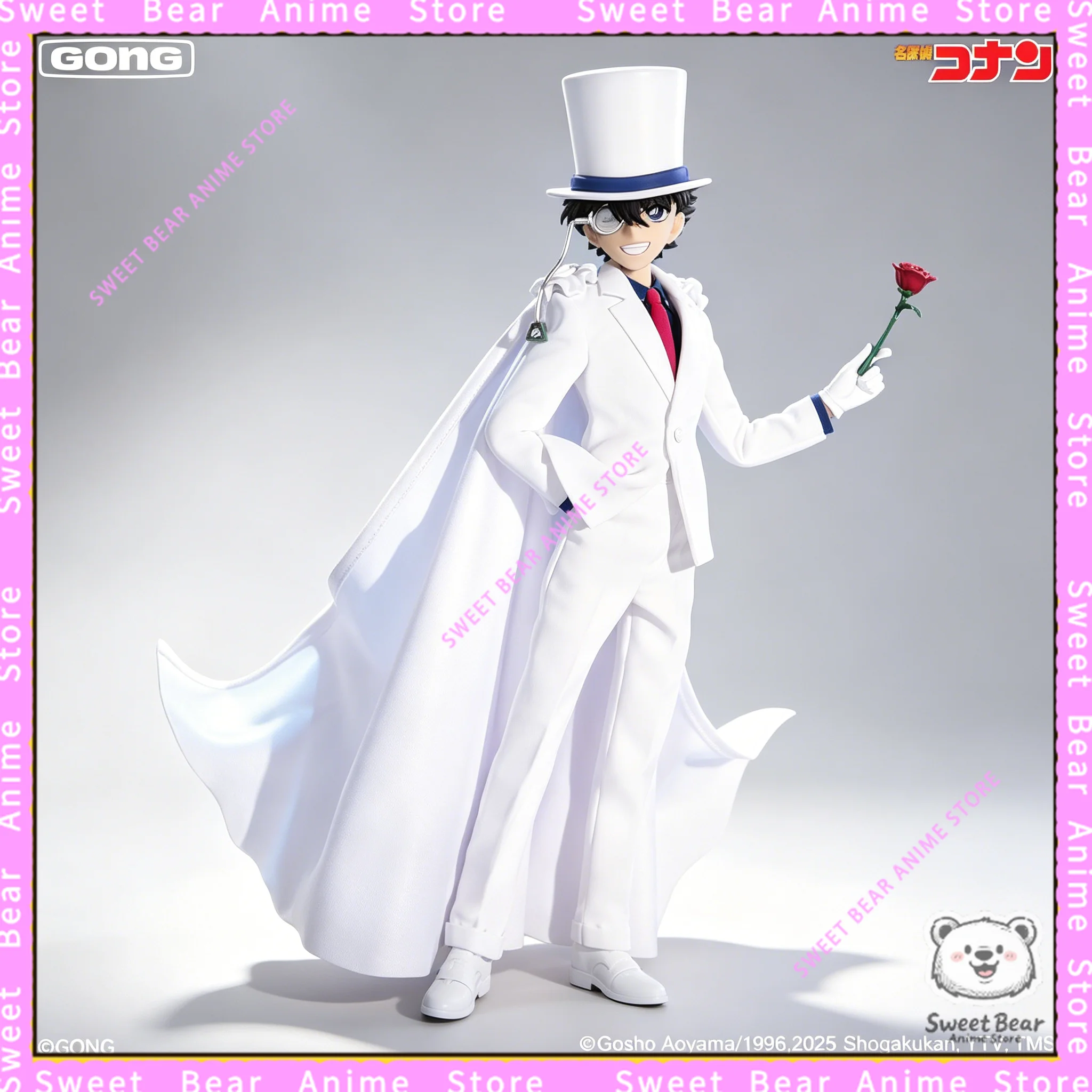 

In Stock GONG Kaitou Kidd Detective Conan Cloth Action Figure Anime Model Trendy Toys Desktop Doll Collectibles