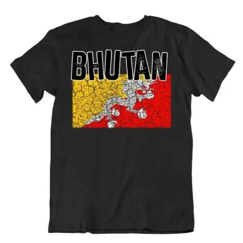 Flag T-Shirt Bhutan Fashion Country Souvenir Gift Tee Pride logo