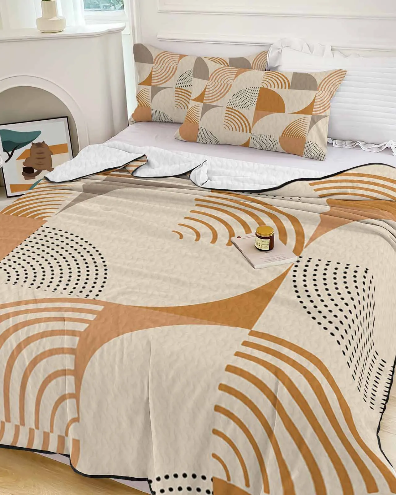 

Geometric Minimalist Abstract Cooling Blankets Air Condition Comforter Lightweight Summer Quilt for Bed Soft Thin Quilt