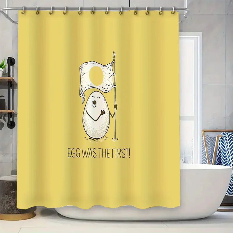 

Farmhouse Egg Chicken Coop Shower Curtain Rustic Farm Animal Bathroom Decor Vintage Countryside Washroom Fabric Backdrop