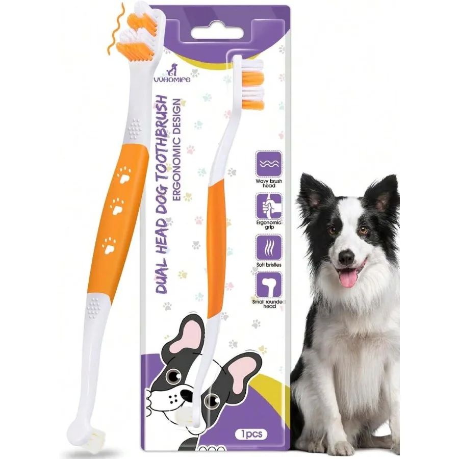 

【New Arrival】Dual-Head Dog Toothbrush, Soft Bristle Pet Toothbrush for Dogs Dental Care