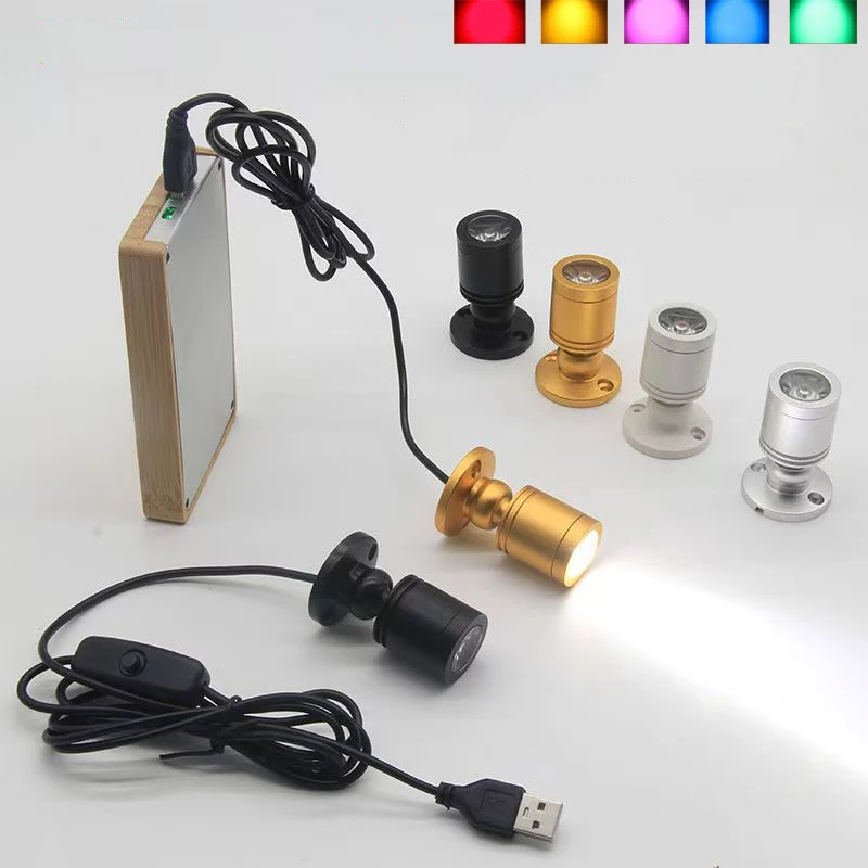 

USB Led Wine Cabinets Mini Astigmatic Light Plug Spotlight For Model Display Counters Garage Kits Display Boxes Shelf Downlights