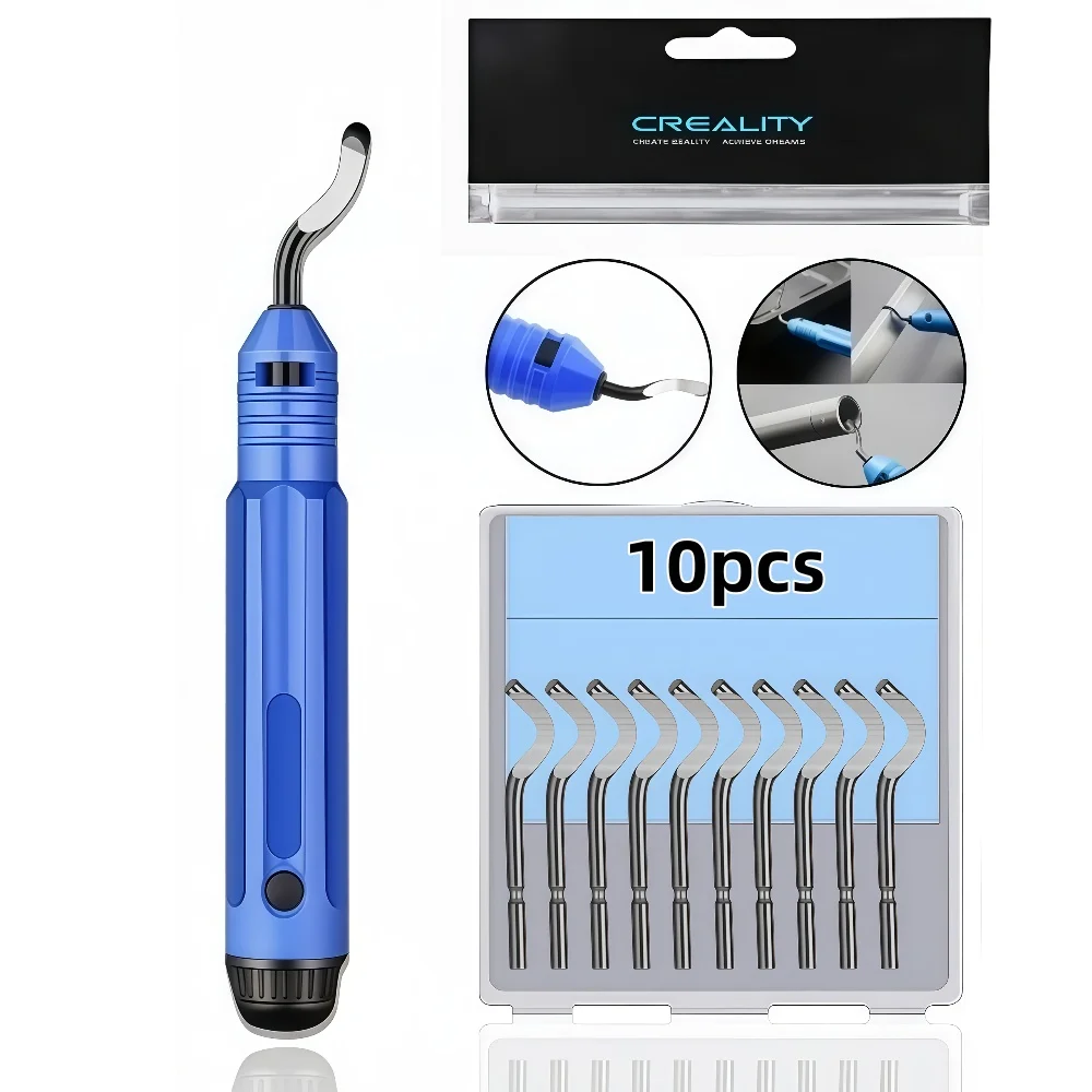 

Creality 3D Printer Trimming Knife Scraper 10Pcs Deburring Blades Filament Model Pruning Tool for PLA ABS Resin