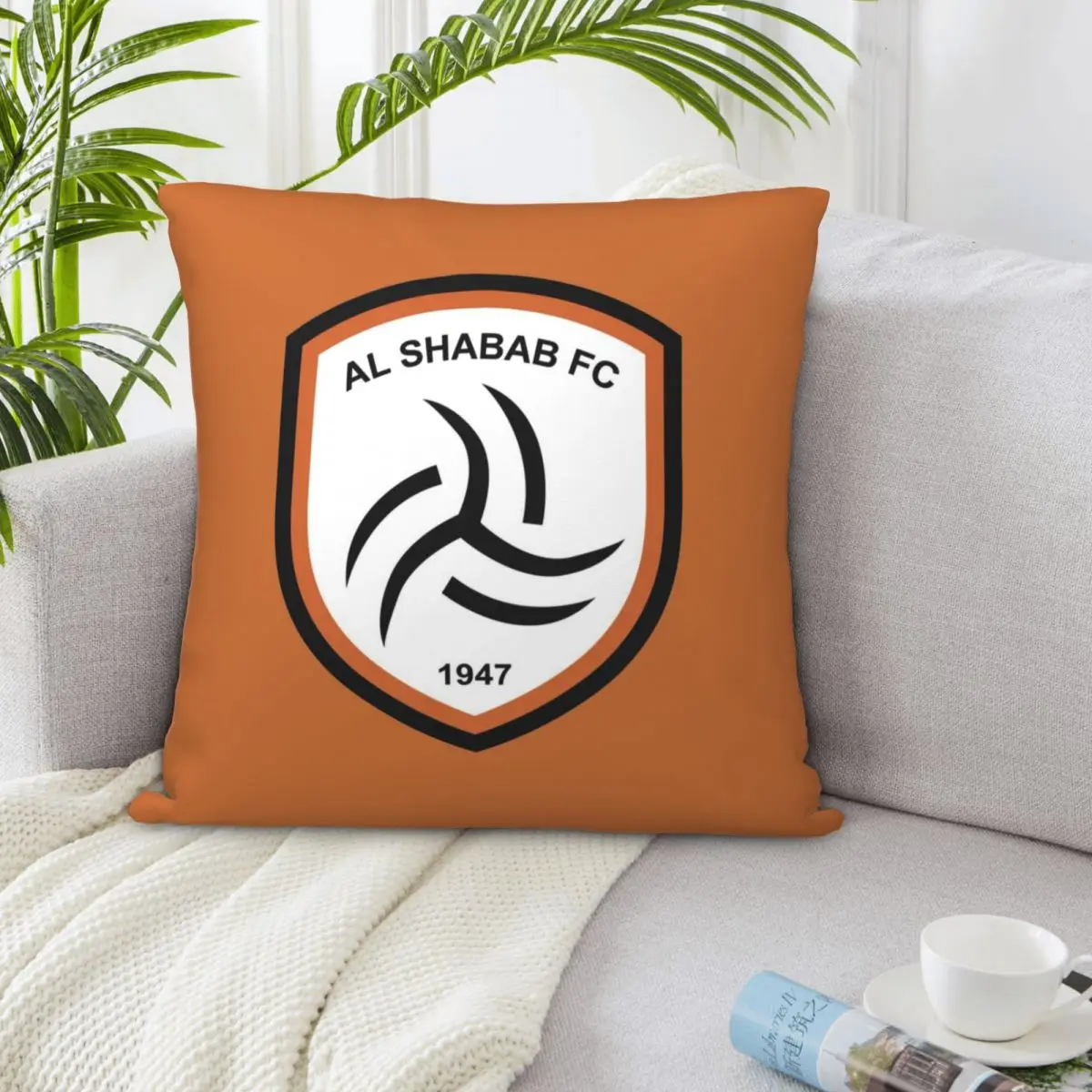 

Al-Shabab FC Throw Pillowcase Pillow Cushions Cover Body for Sofa Couch Home Decor Two-sided Cloth Flannel Chair Car