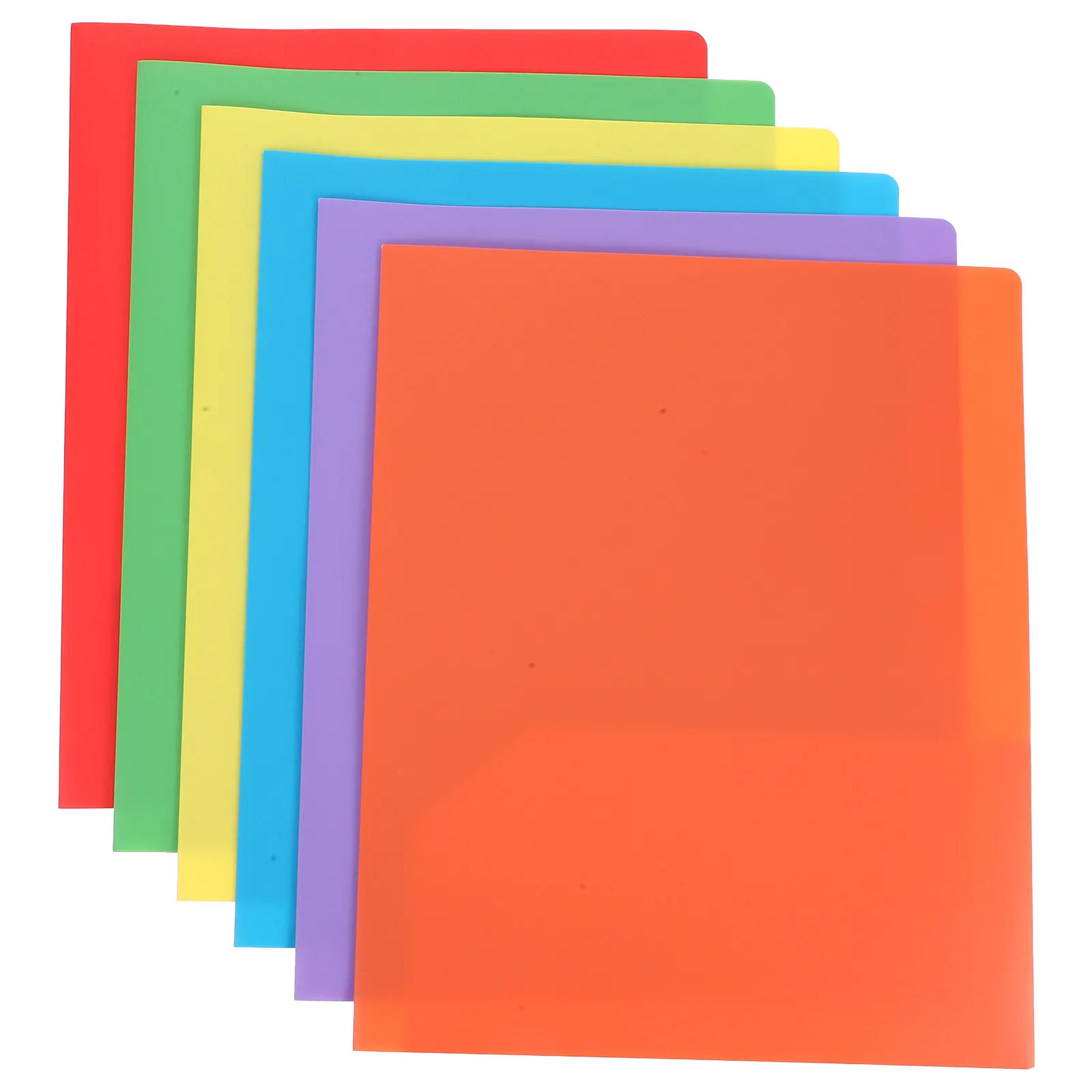 

6Pcs A4 Plastic File Folder Pocket Folders Prongs Dual Page Clamps Filing Cabinet Organizer School Office Document Storage