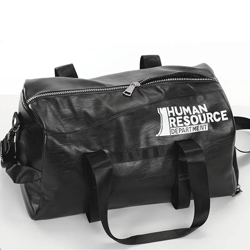 

25COSArknights для ролевых игр, большая вместительная улучшенная черная дорожная сумка-мессенджер из искусственной кожи на молнии с диагональю