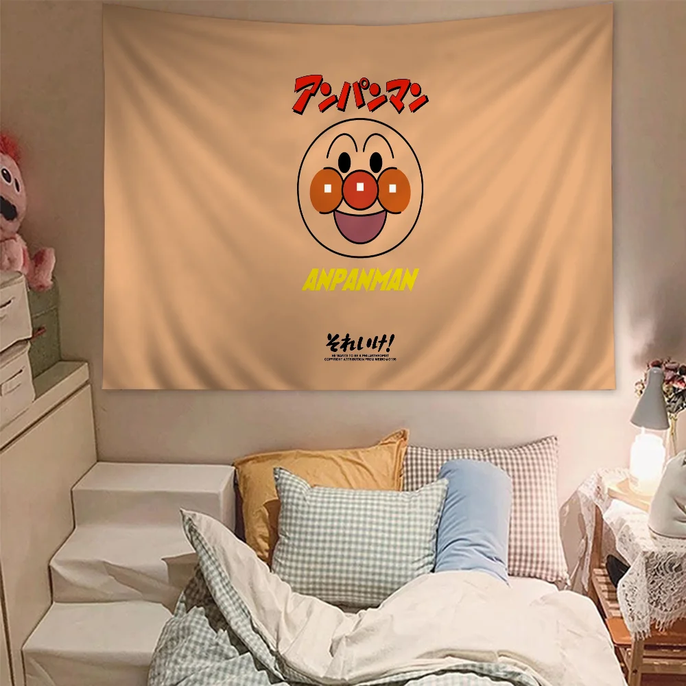 Children A-Anpanman Anime Cartoon Tapestry For Living Room Home Dorm Decor INS Home Decor